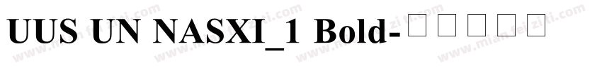 UUS UN NASXI_1 Bold字体转换